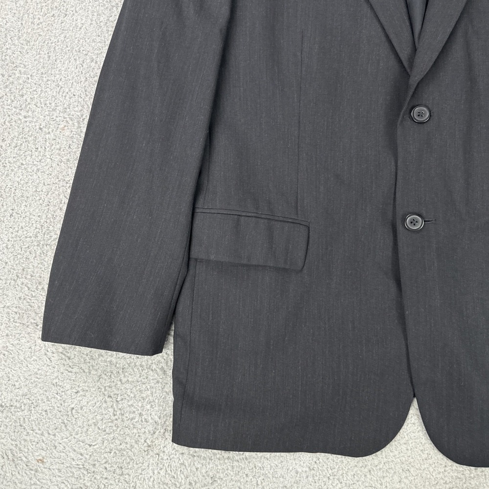 Pronto Uomo Wool Blazer Men 44R Black 2 Button Ventless Lined Jacket - Picture 13 of 16